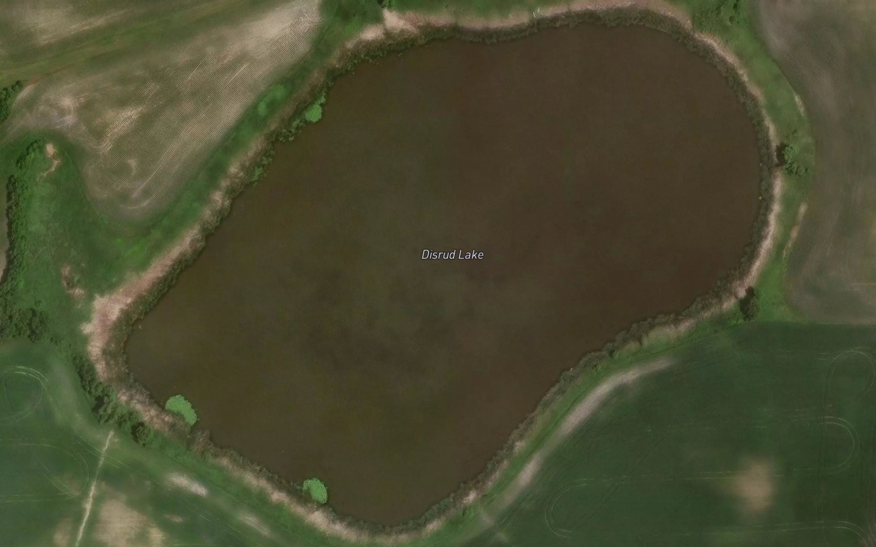 Satellite map of the Disrud Lake