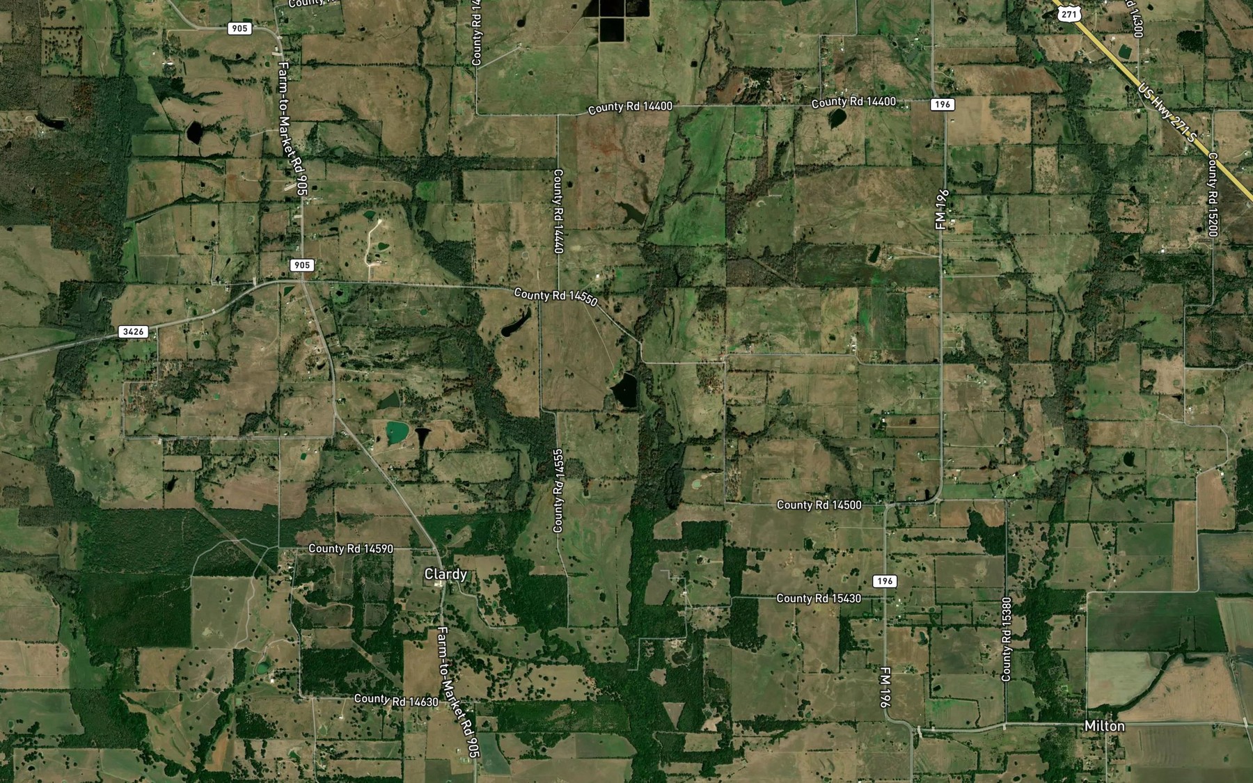 Satellite map of the Wilson Lake