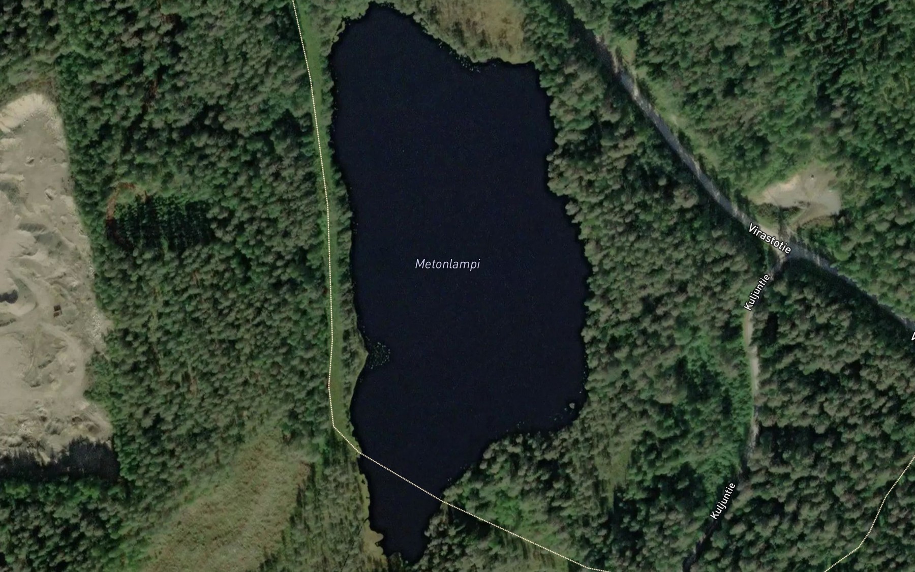 Satellite map of the Metonlampi
