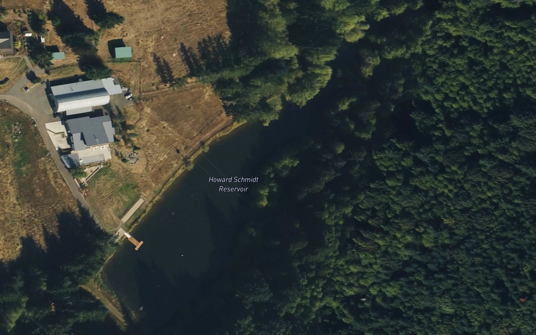 Satellite map of the Howard Schmidt Reservoir
