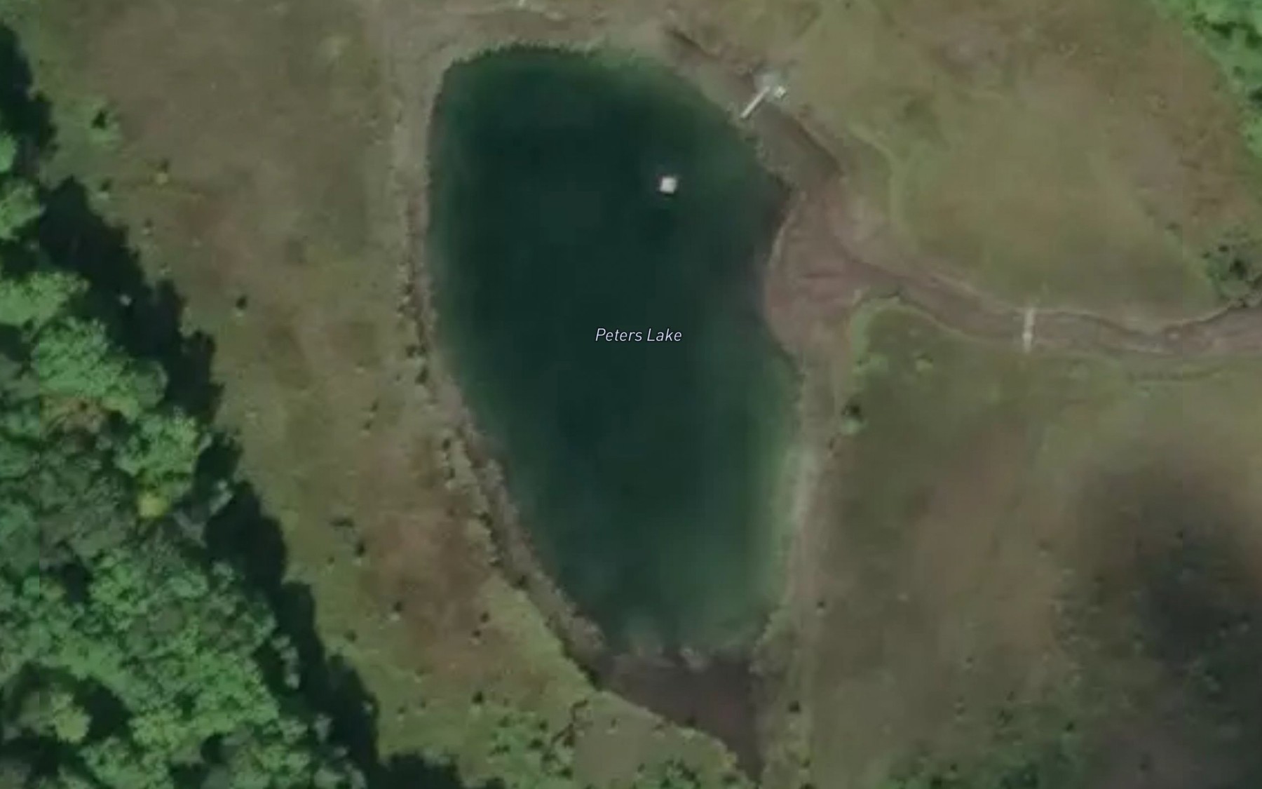 Satellite map of the Peters Lake