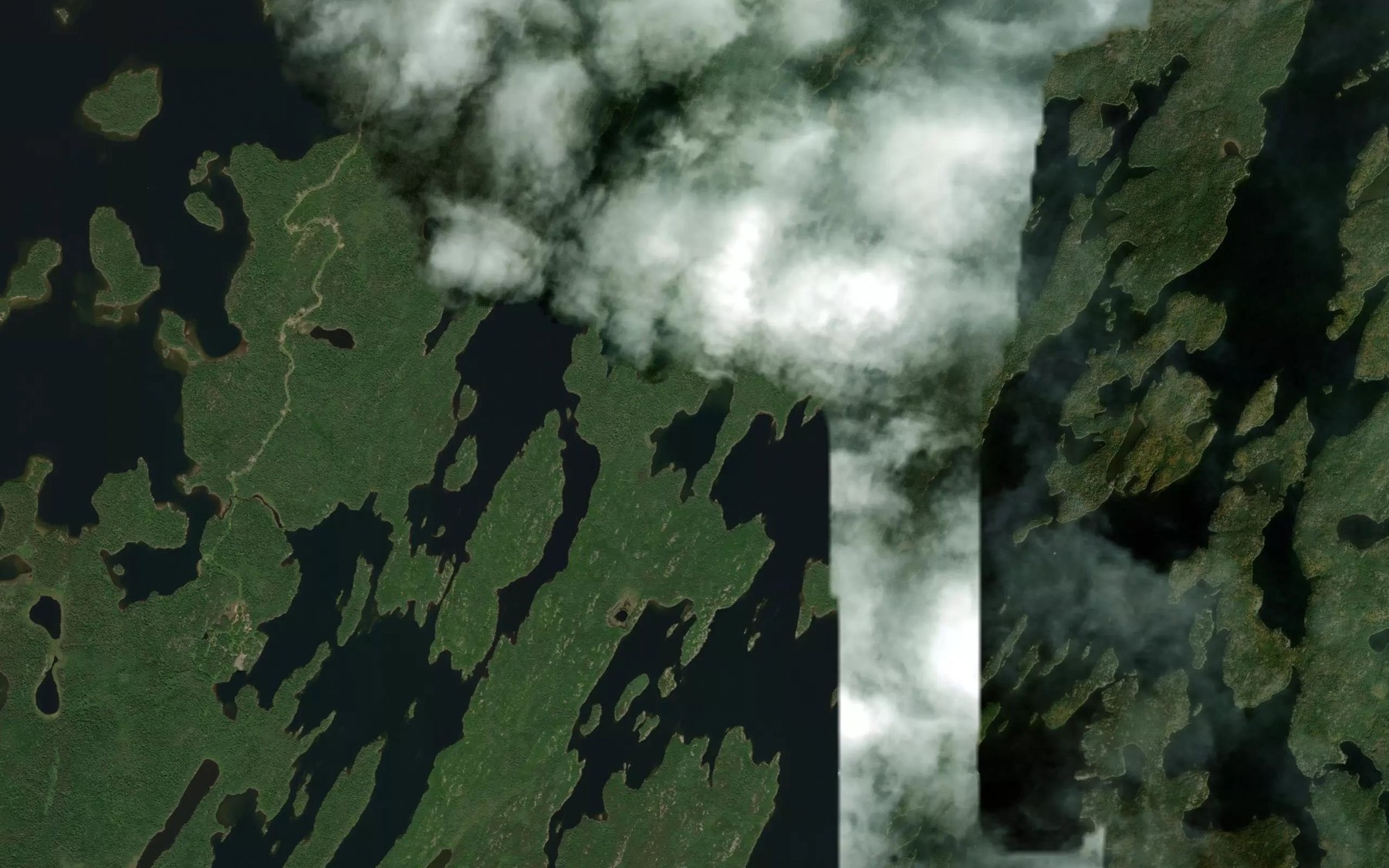 Satellite map of the Fraser Lake