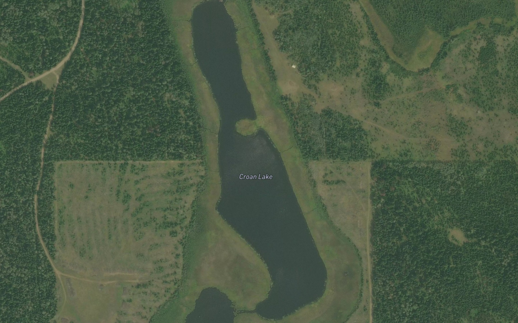 Satellite map of the Croan Lake