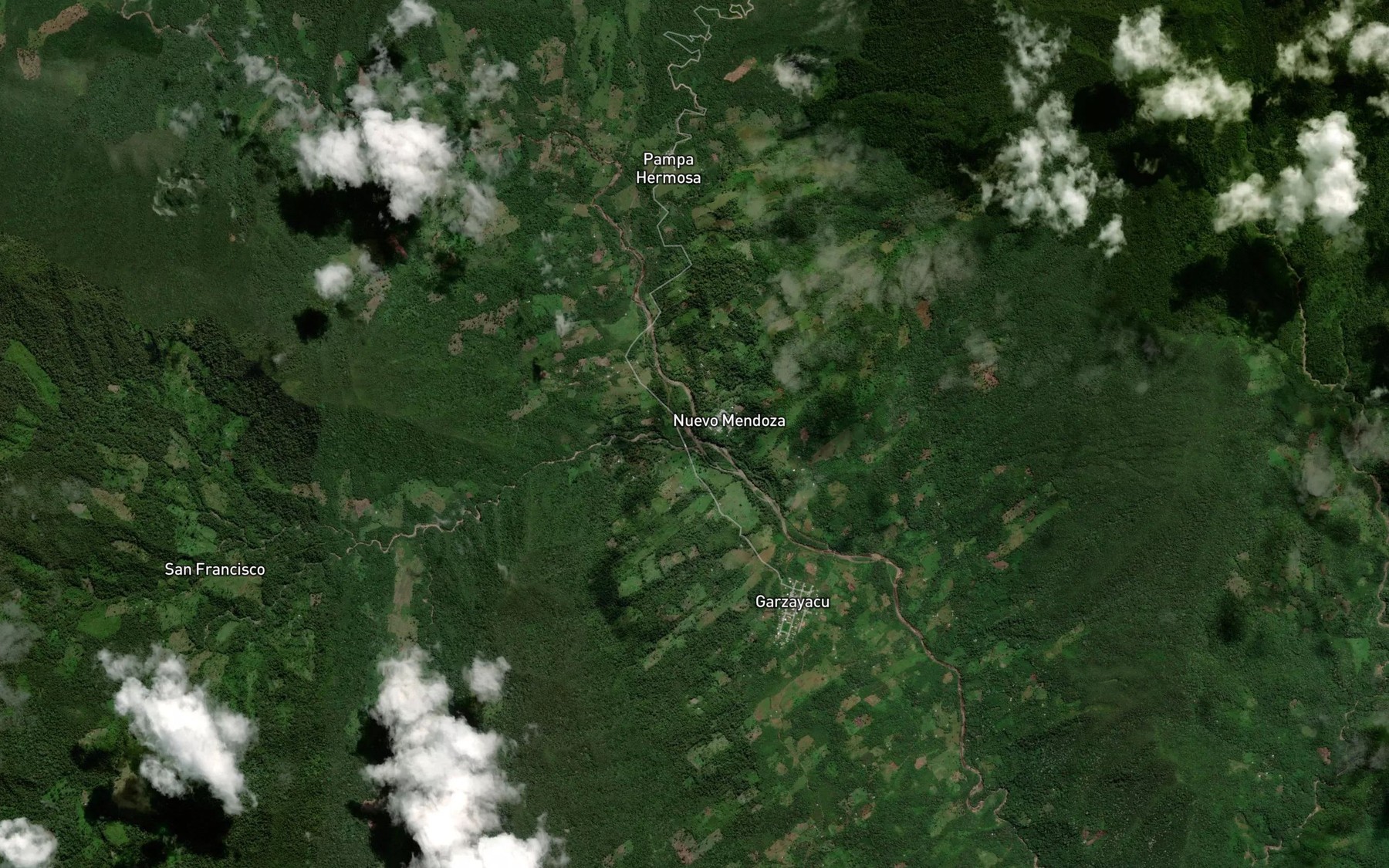 Satellite map of the Quebrada Shitari