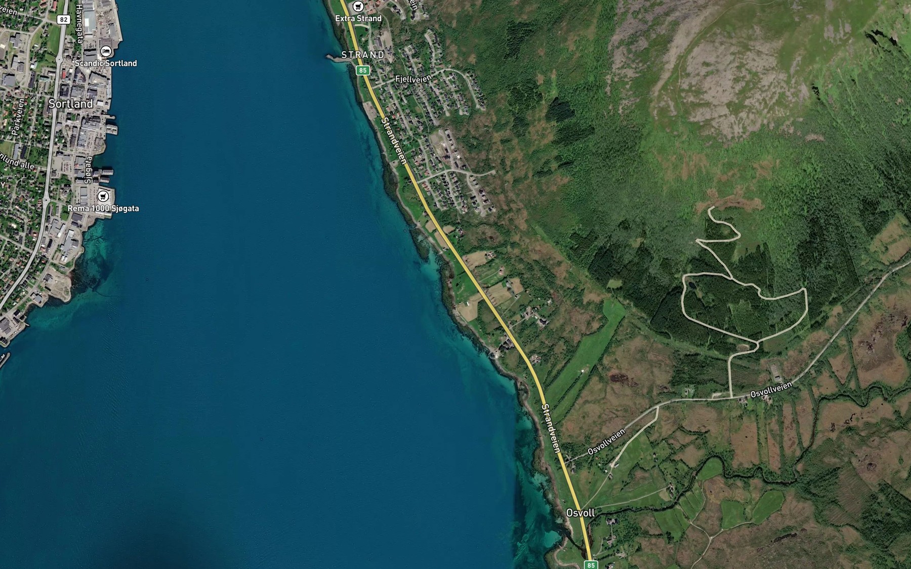 Satellite map of the Rumpetrolltjonna