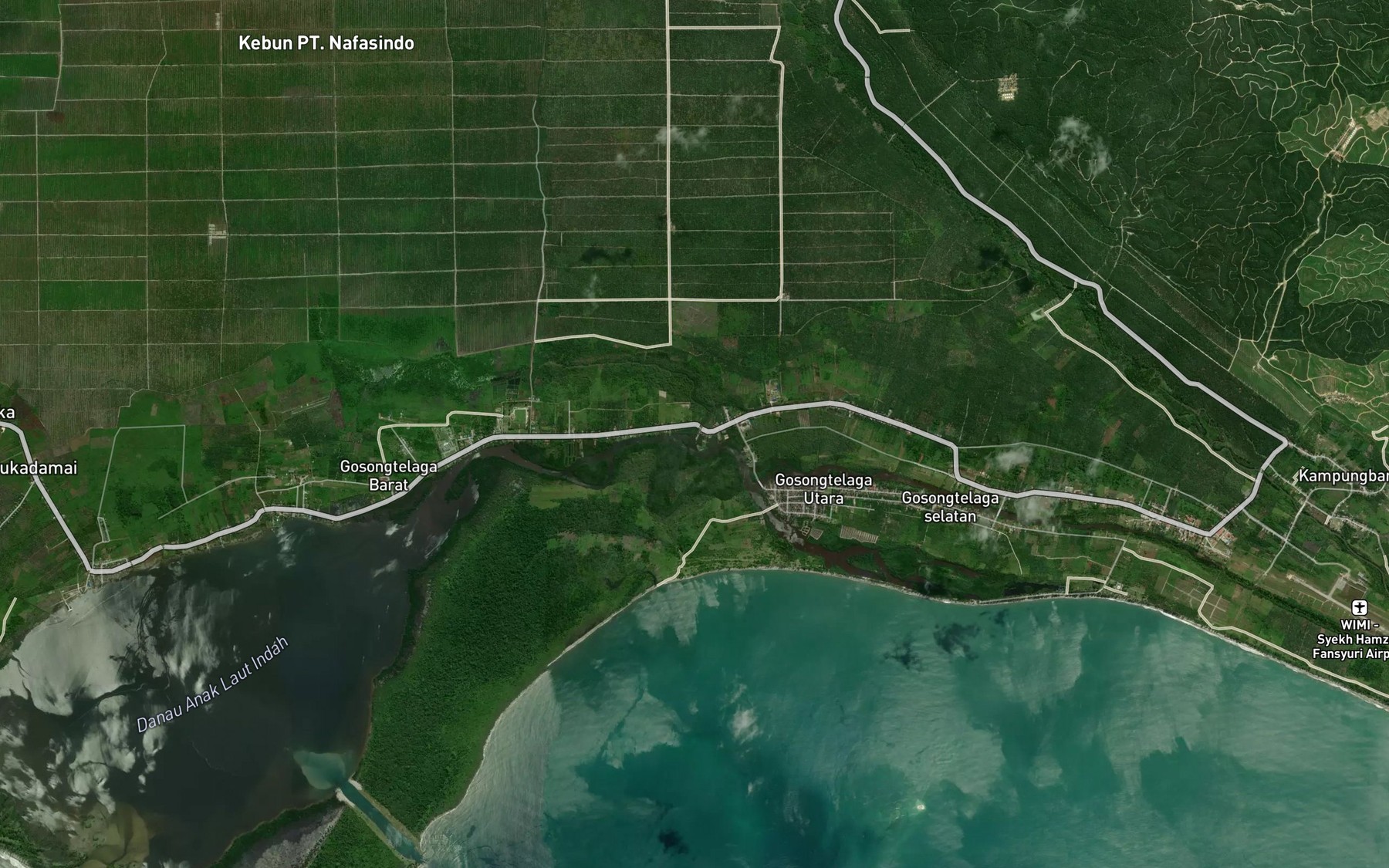 Satellite map of the Gosong