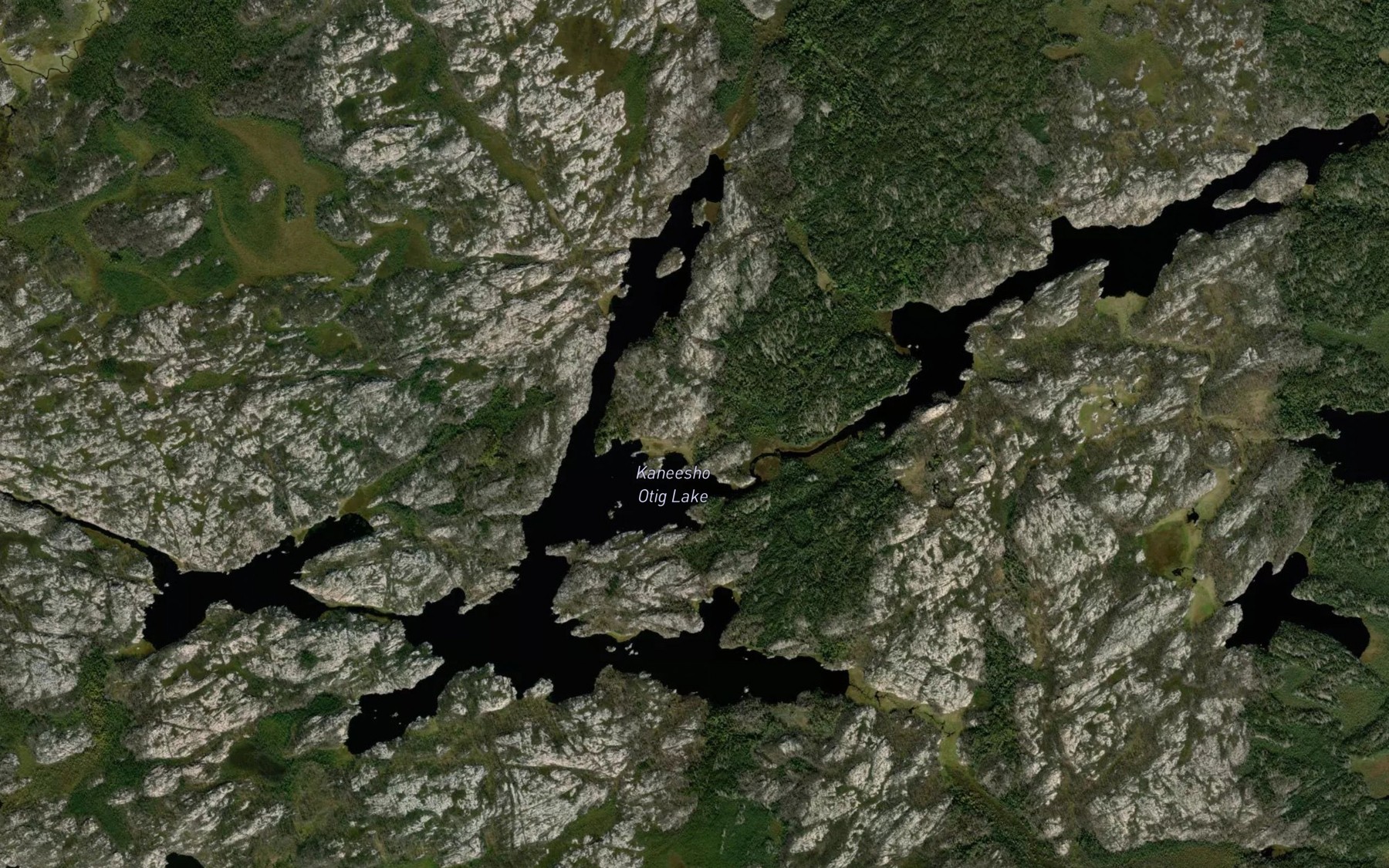 Satellite map of the Kaneesho Otig Lake