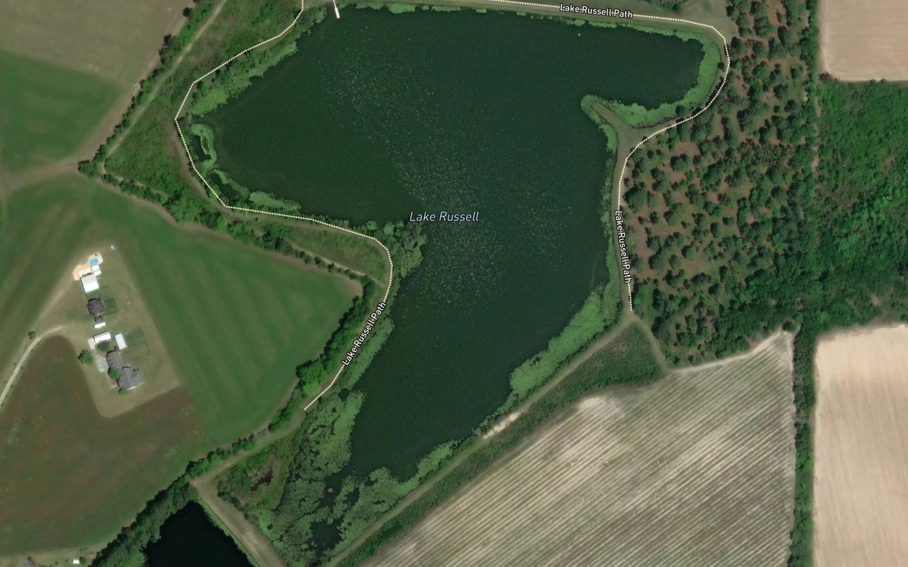 Satellite map of the Lake Russel