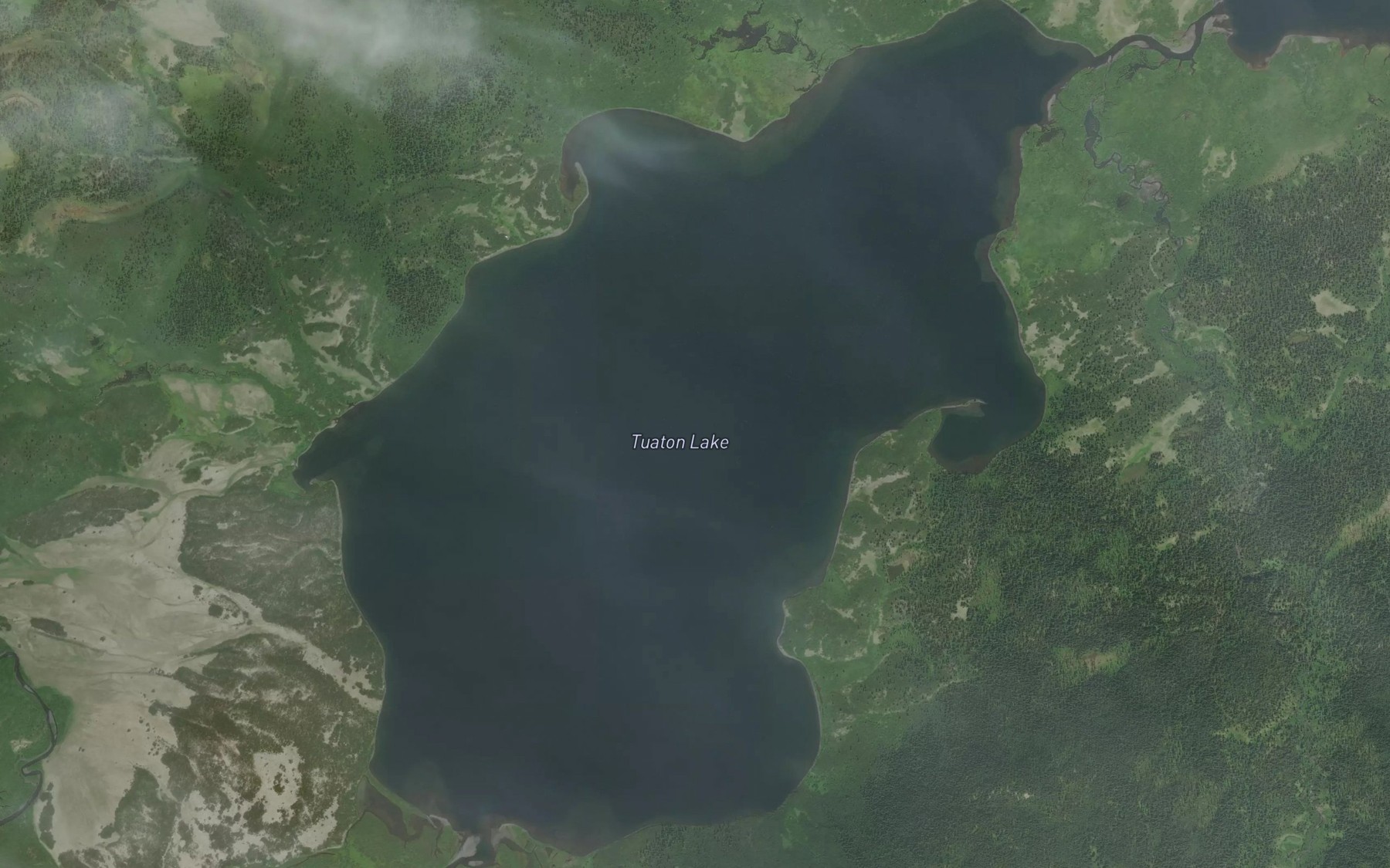 Satellite map of the Tuaton Lake