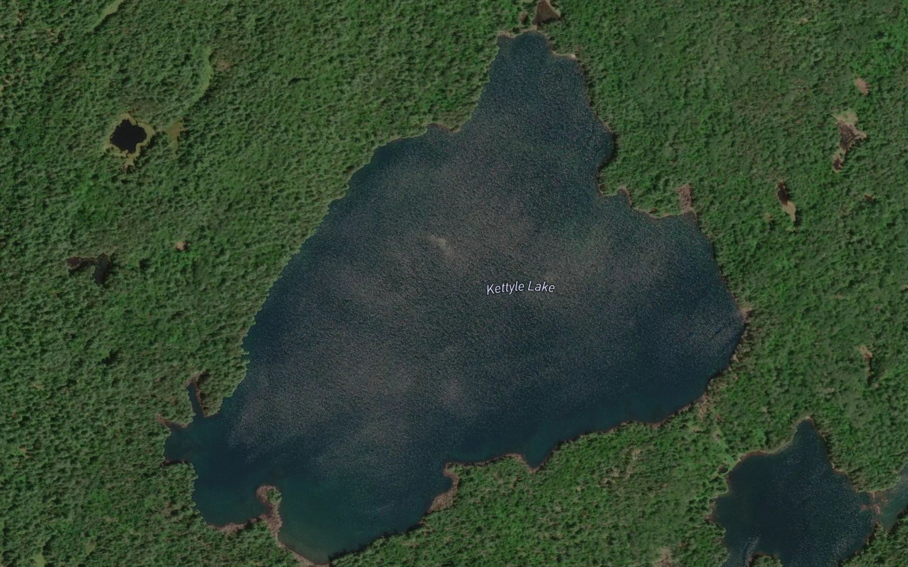 Satellite map of the Kettyle Lake
