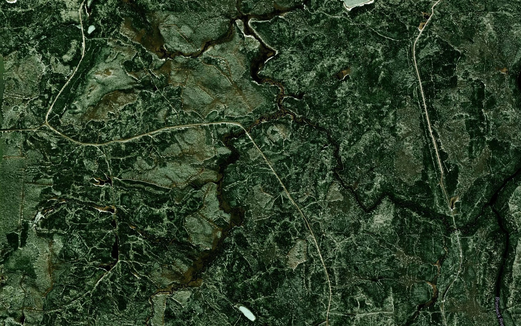 Satellite map of the South Pike Creek