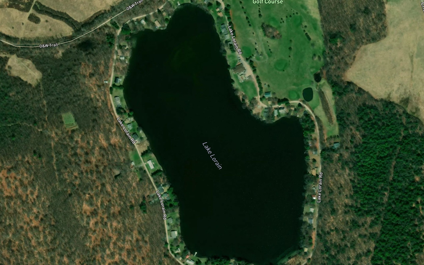 Satellite map of the Lake Lorain
