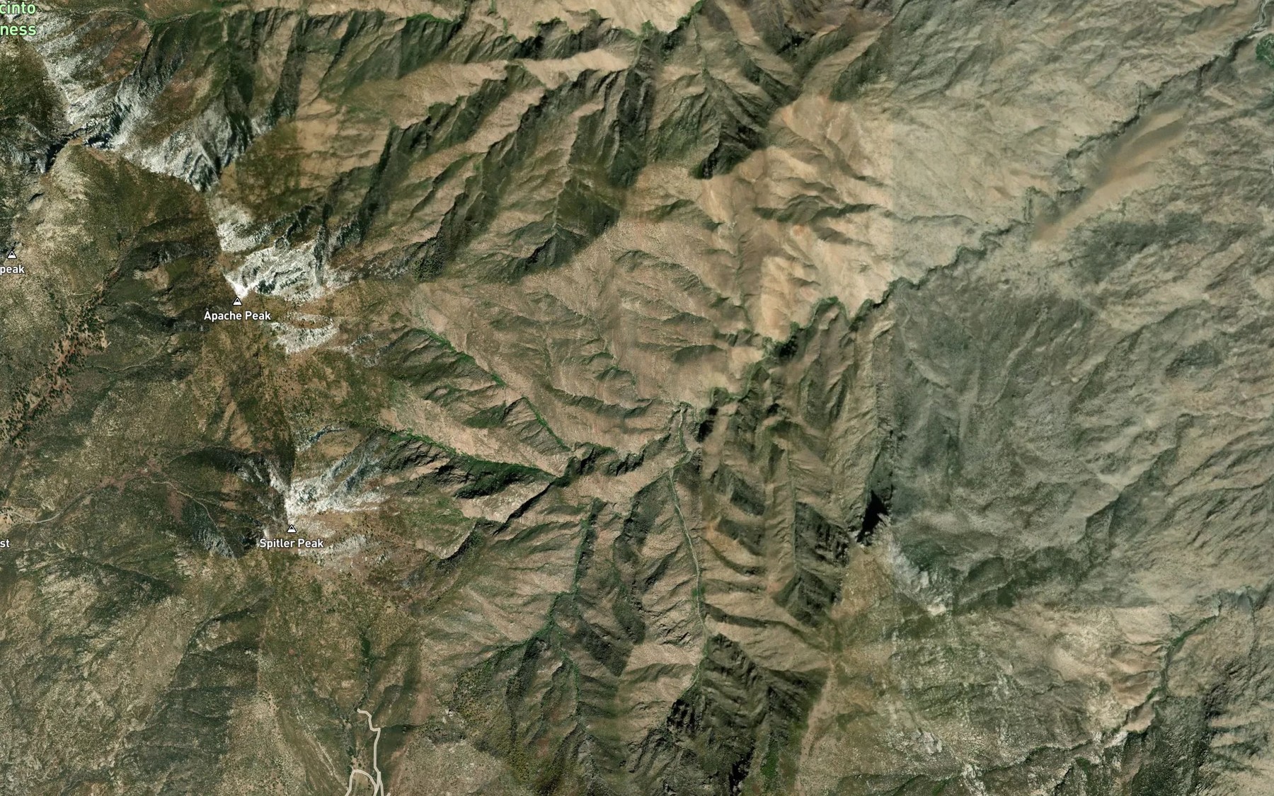 Satellite map of the Agua Fuerte Spring