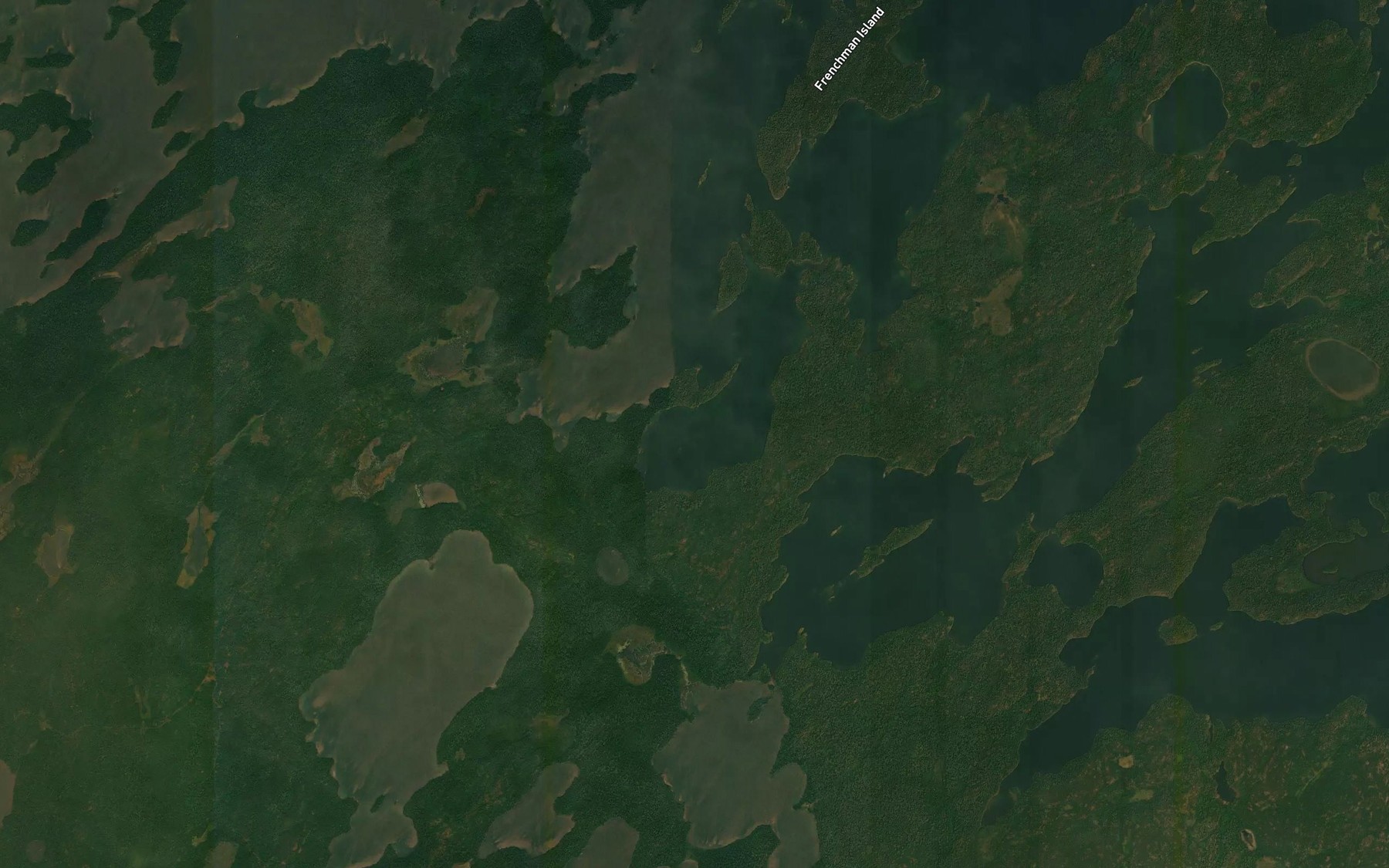 Satellite map of the Reliance Bay