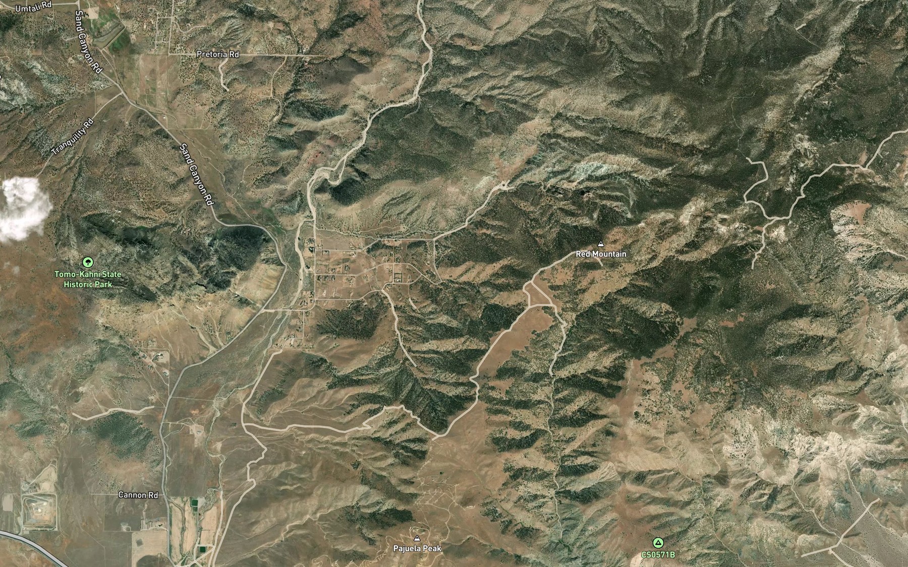 Satellite map of the Sweetwater Spring