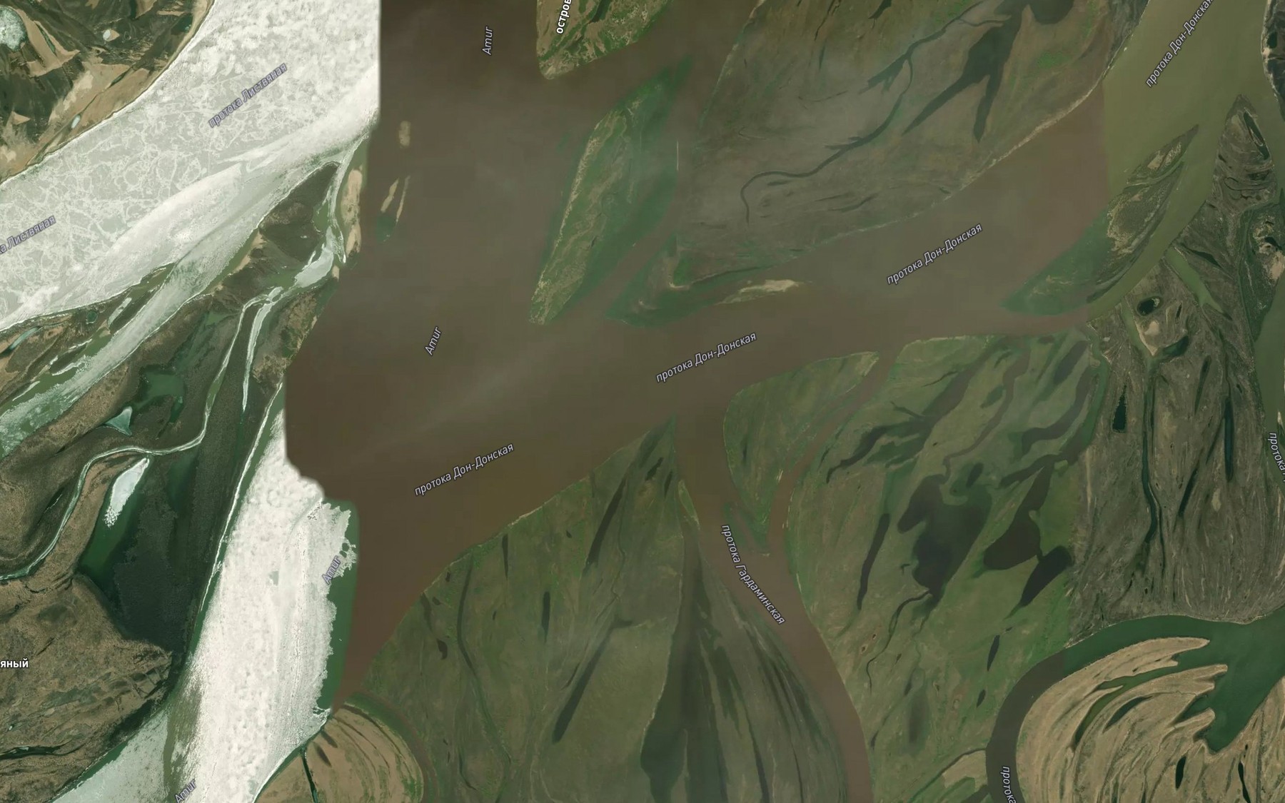 Satellite map of the Protoka Gardaminskaya