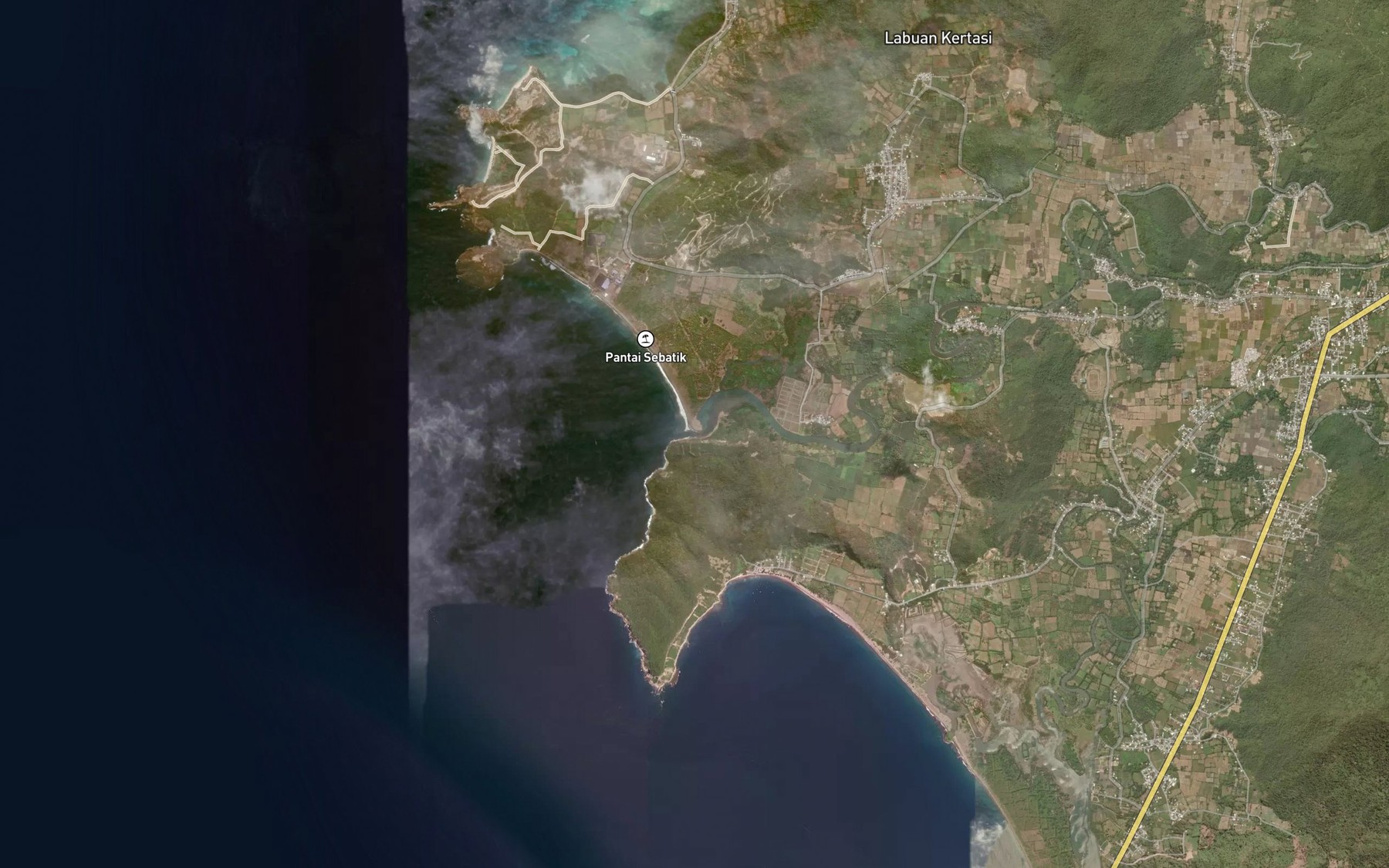 Satellite map of the Brang Rea