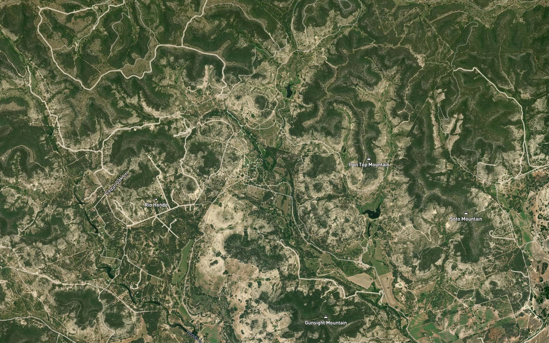 Satellite map of the Ryle Creek