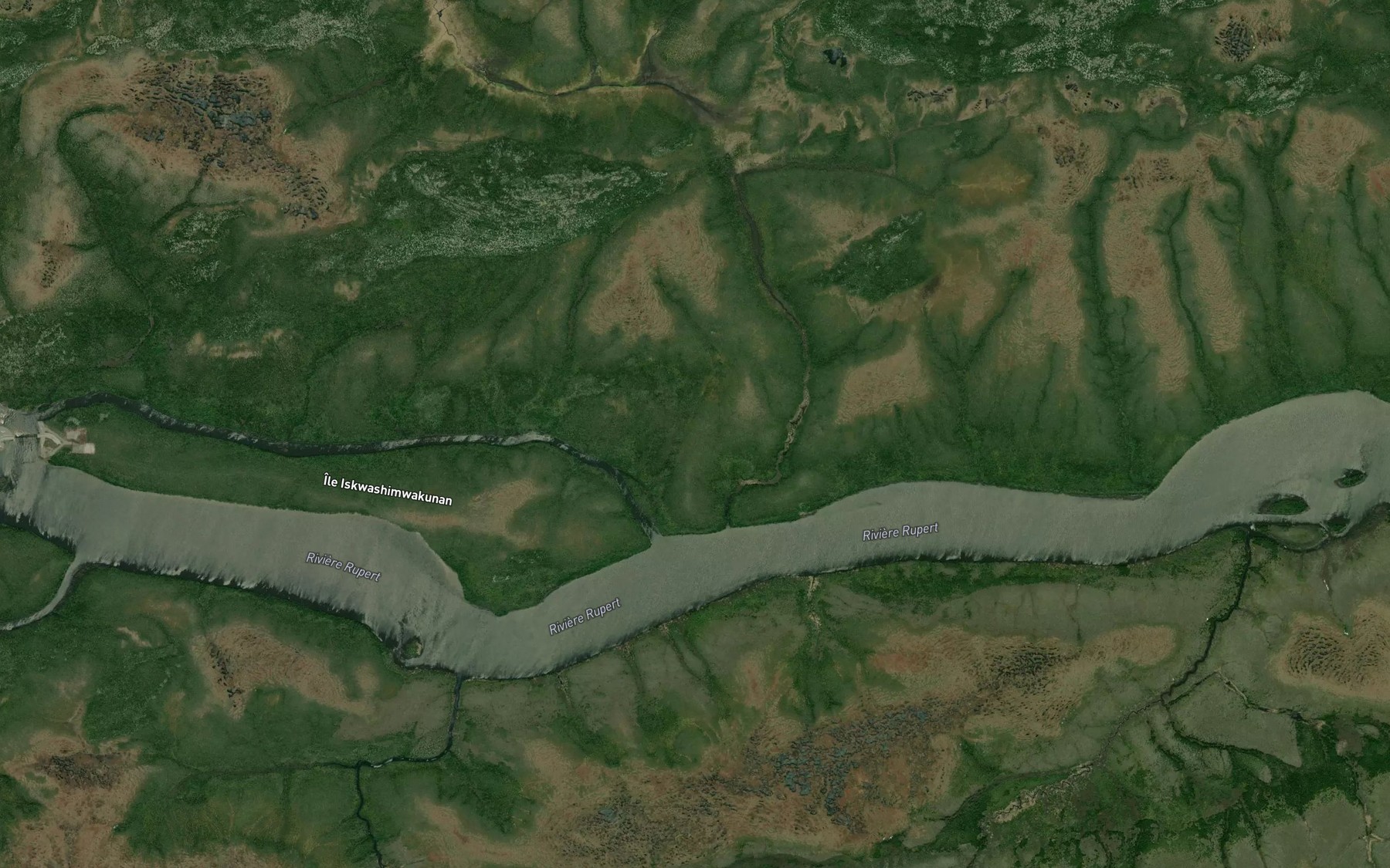 Satellite map of the Ruisseau Kawakupaichinipi