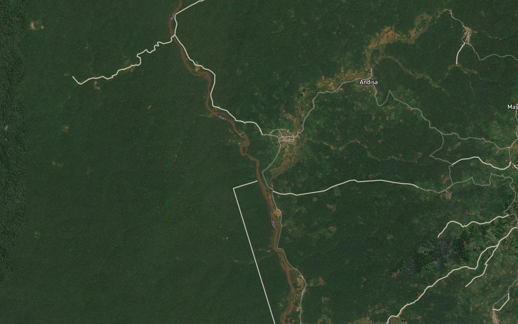 Satellite map of the Andisa