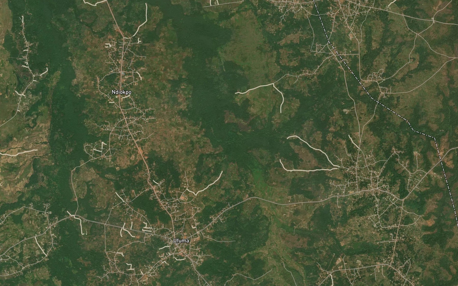 Satellite map of the River Ozi