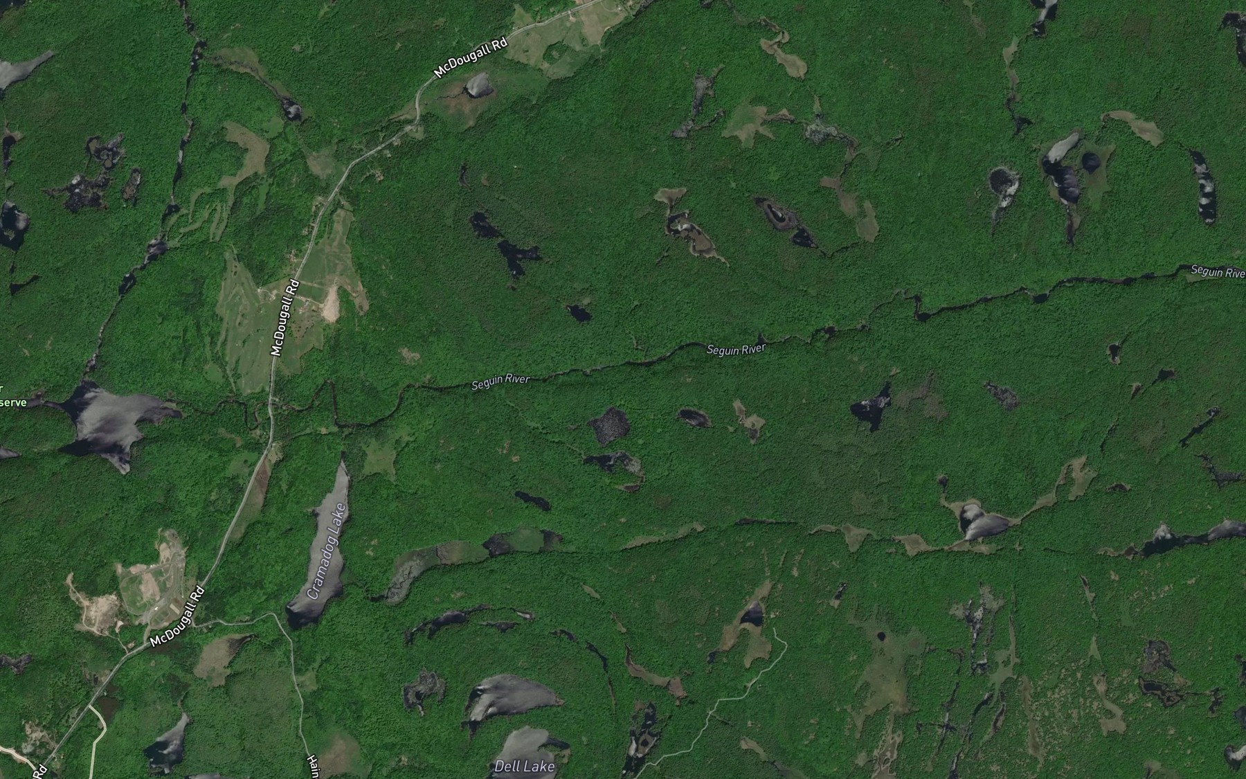 Satellite map of the Hab Rapids