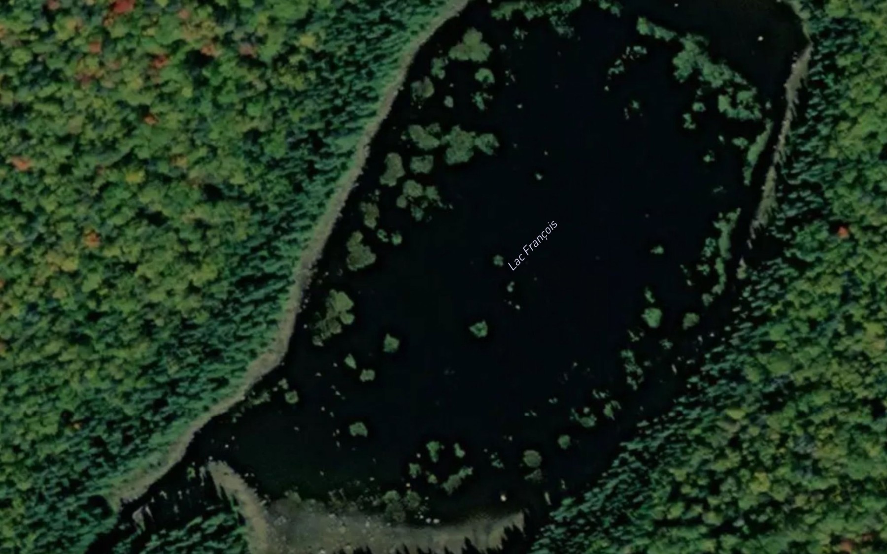 Satellite map of the Lac Francois
