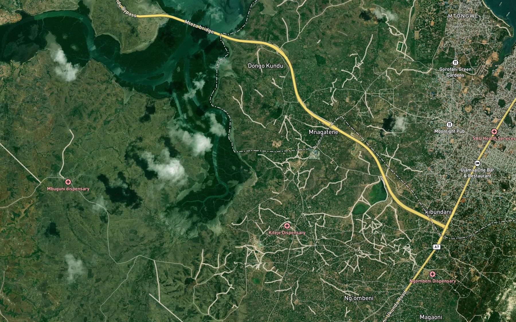 Satellite map of the Tembo Spring