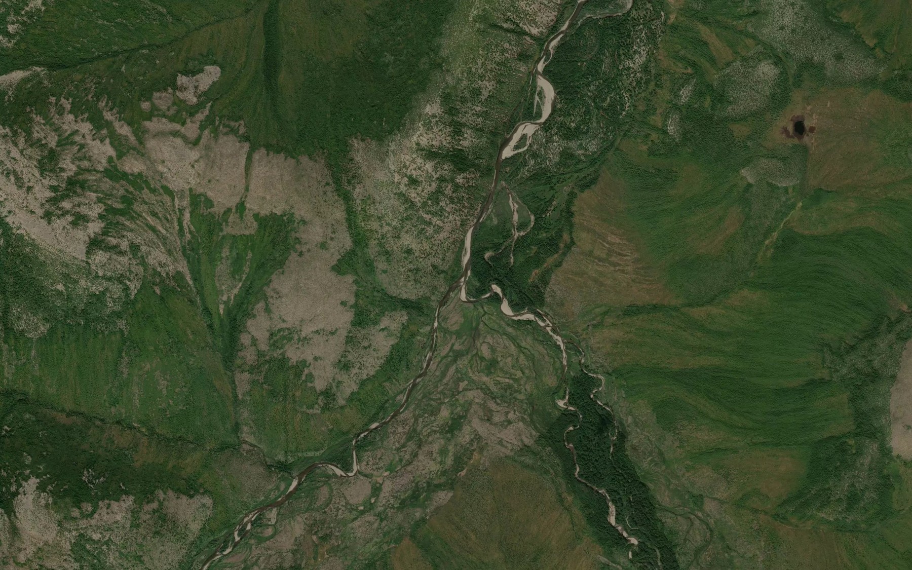 Satellite map of the Levaya Bezymyanka