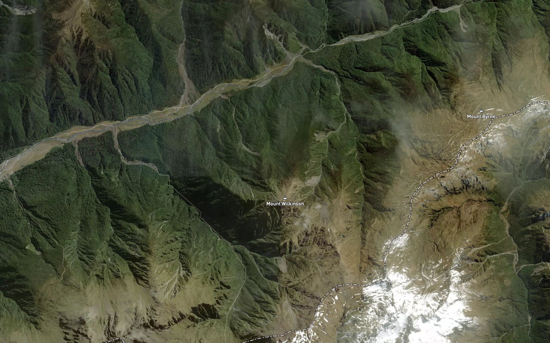 Satellite map of the Wilkinson Creek