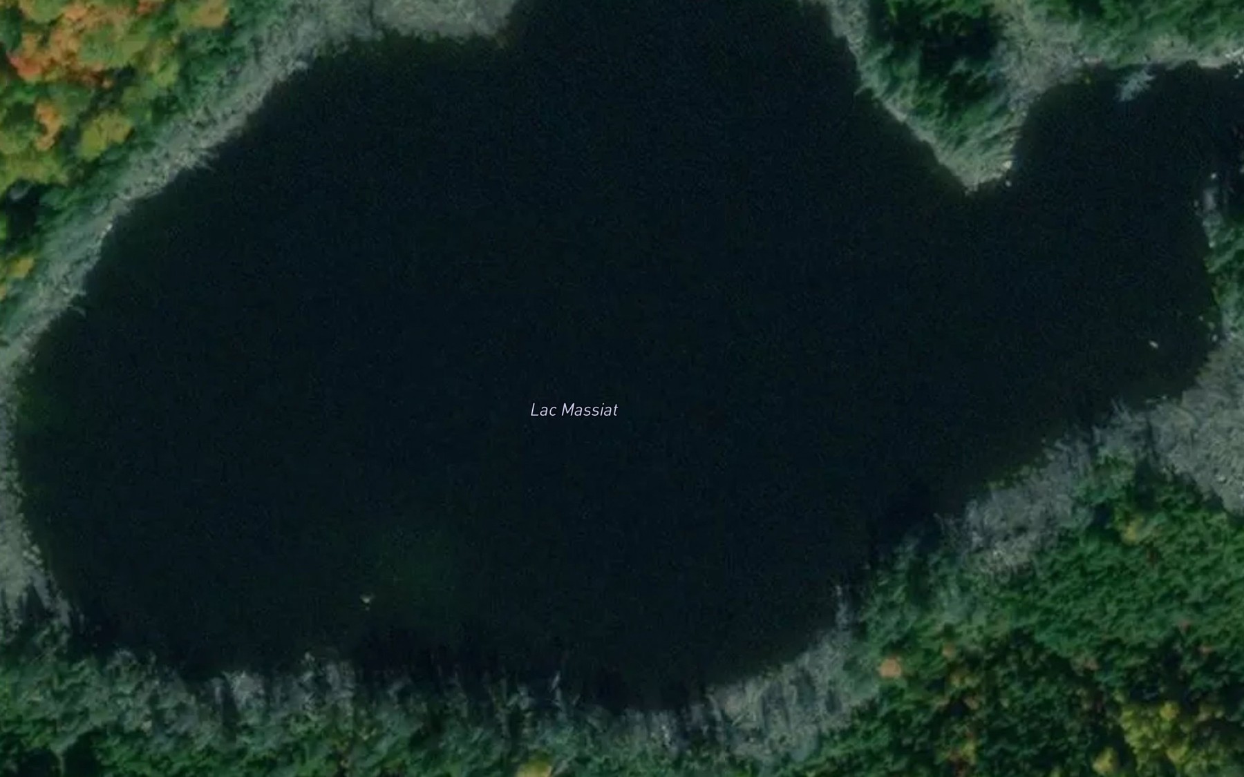 Satellite map of the Lac Massiat