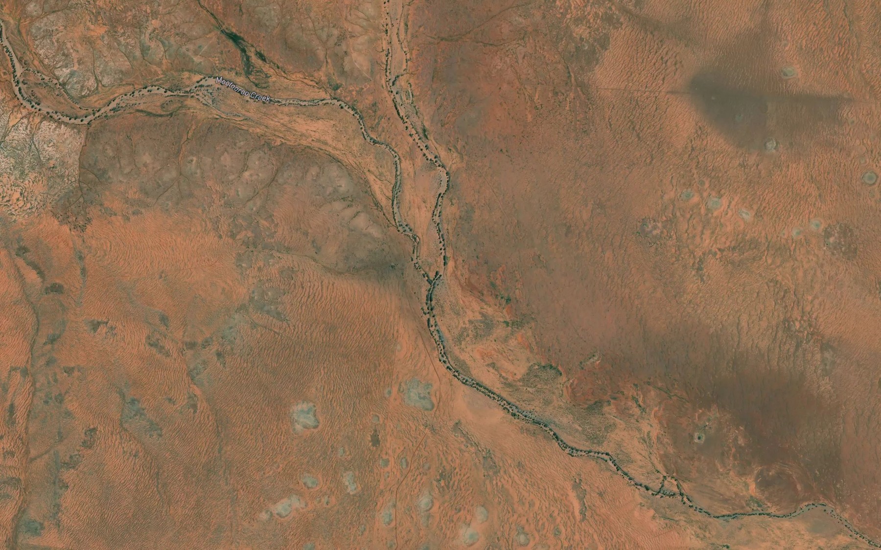 Satellite map of the Mootooroo Creek