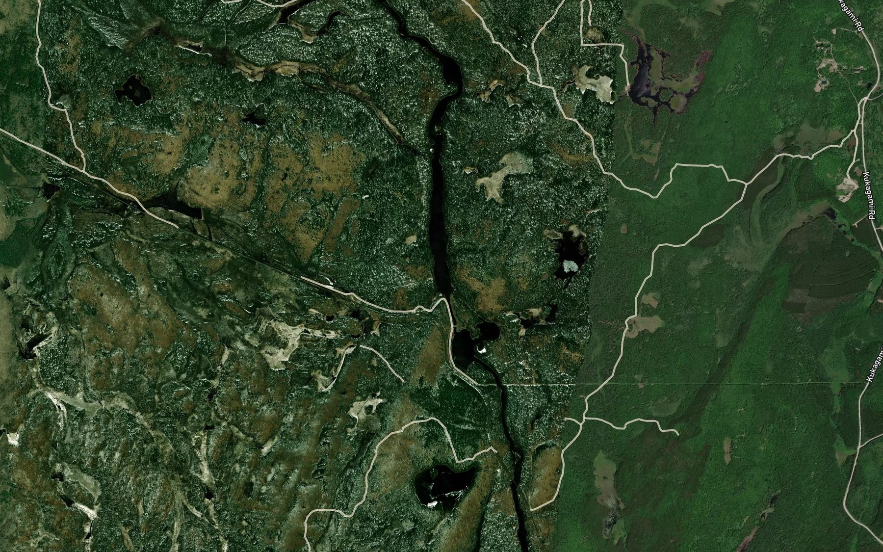 Satellite map of the Moose Rapids