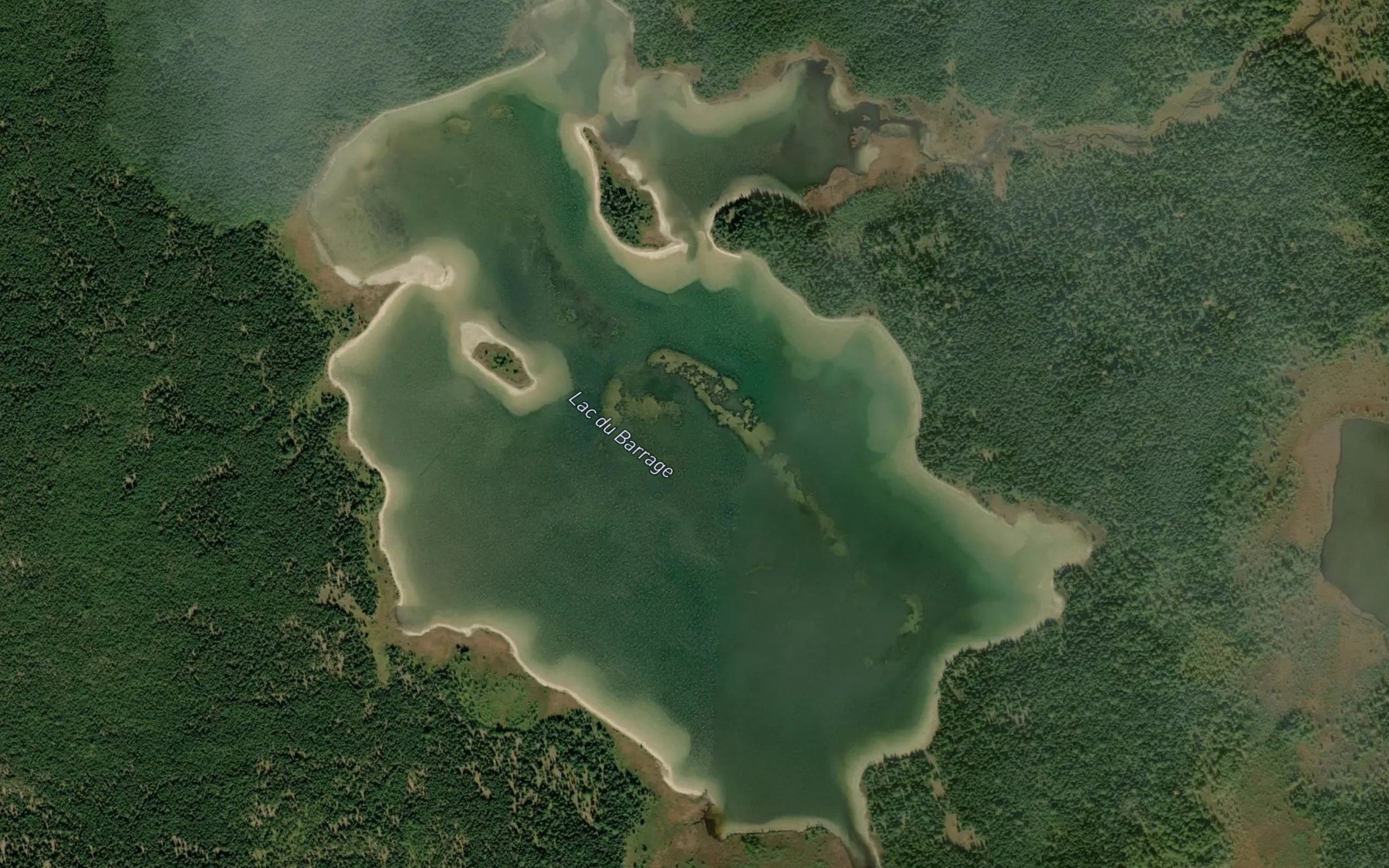 Satellite map of the Lac du Barrage