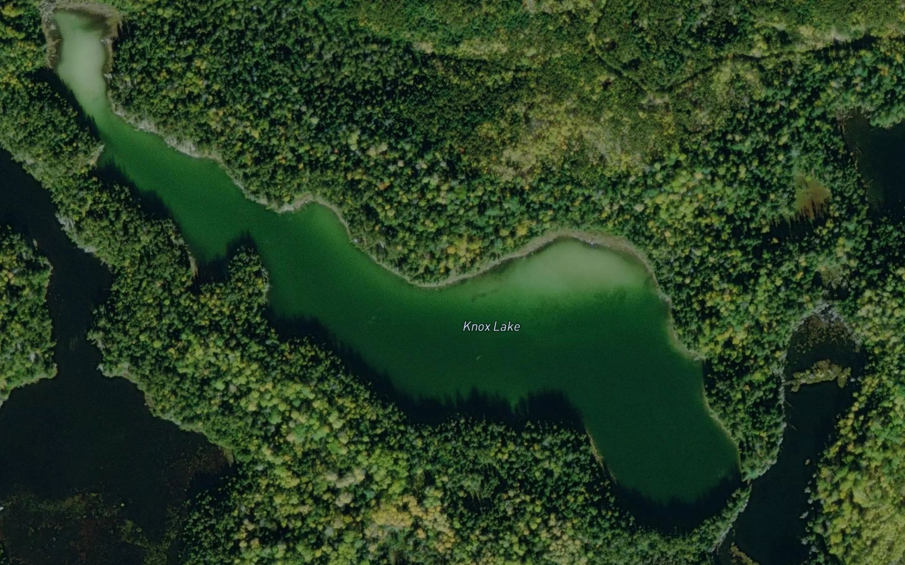 Satellite map of the Knox Lake