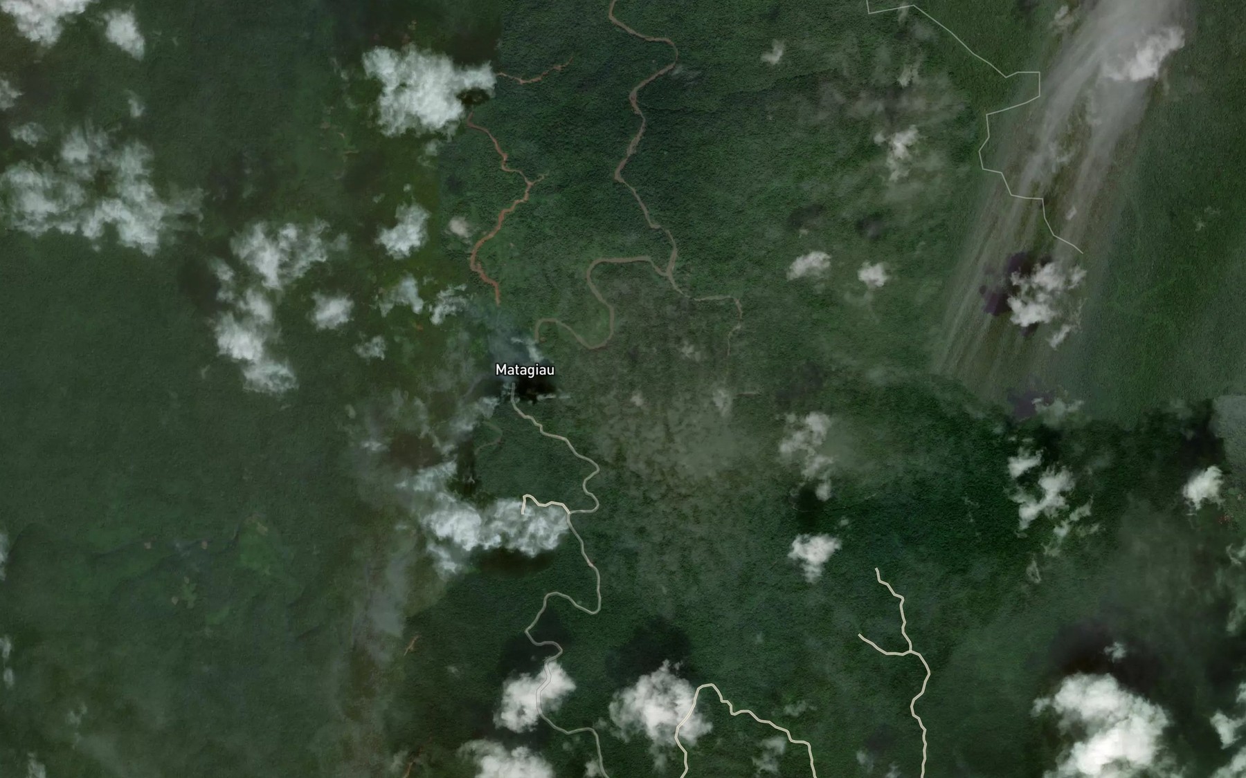 Satellite map of the Aria Creek