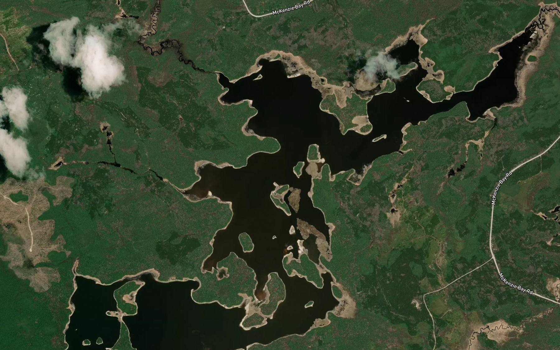 Satellite map of the Sawmill Bay