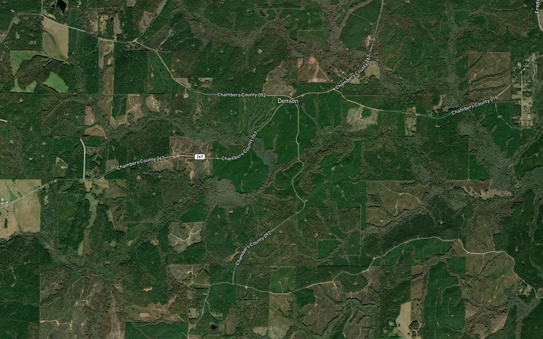 Satellite map of the Finley Creek