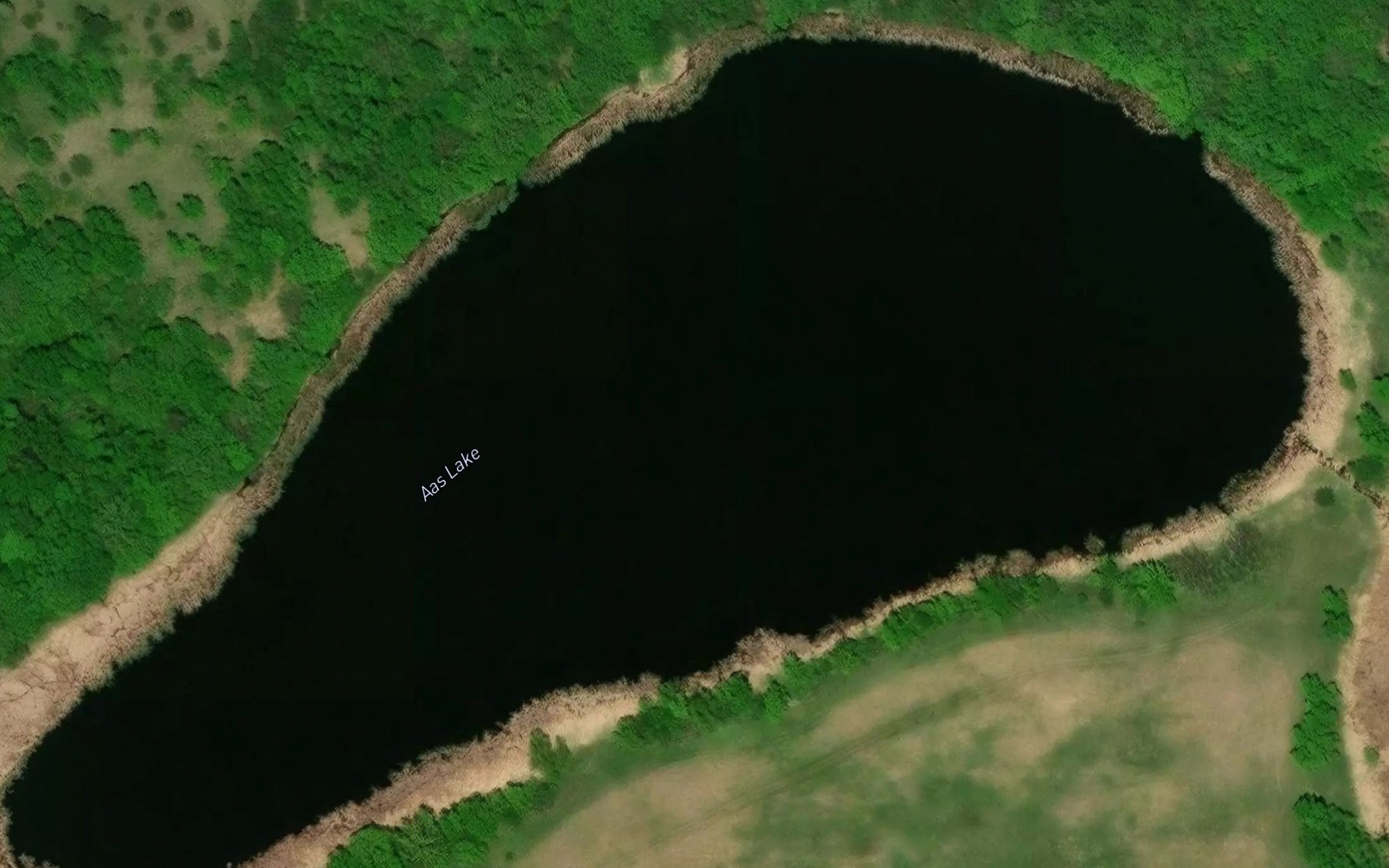 Satellite map of the Aas Lake