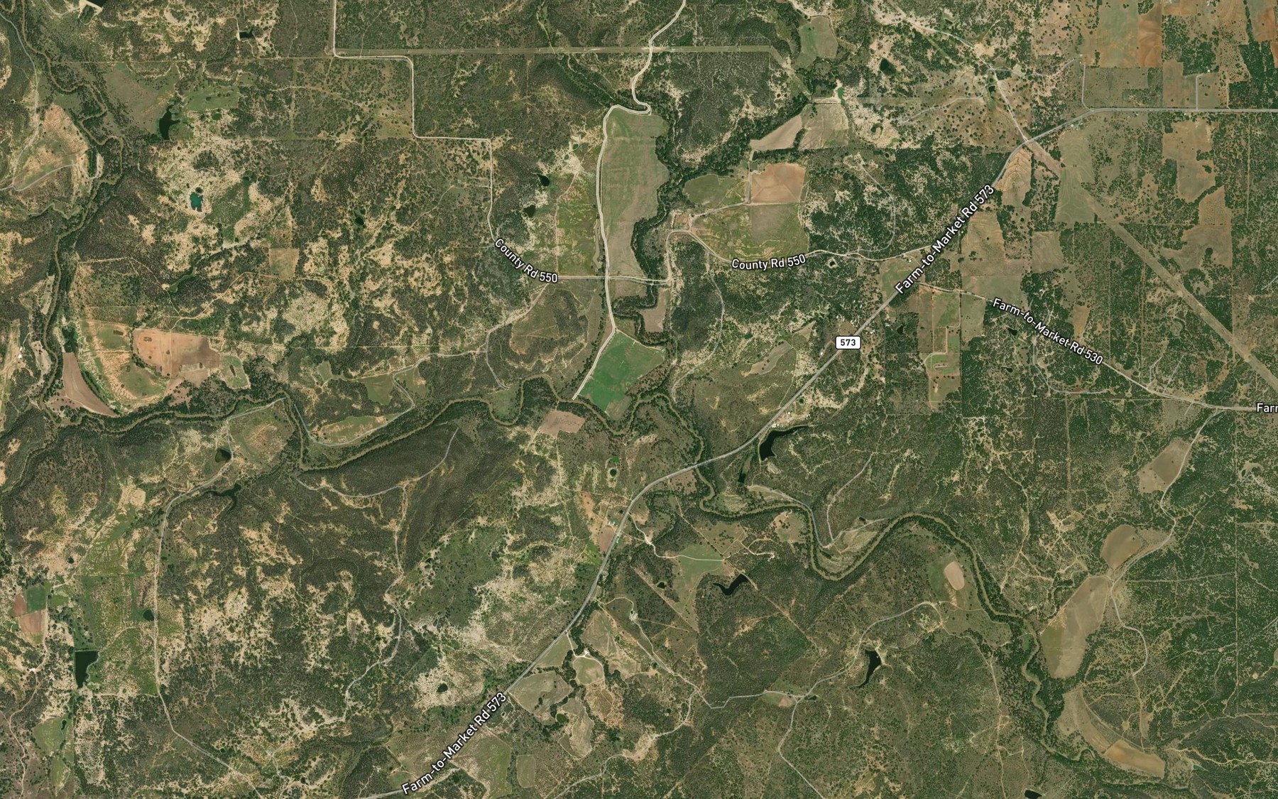 Satellite map of the Blanket Creek