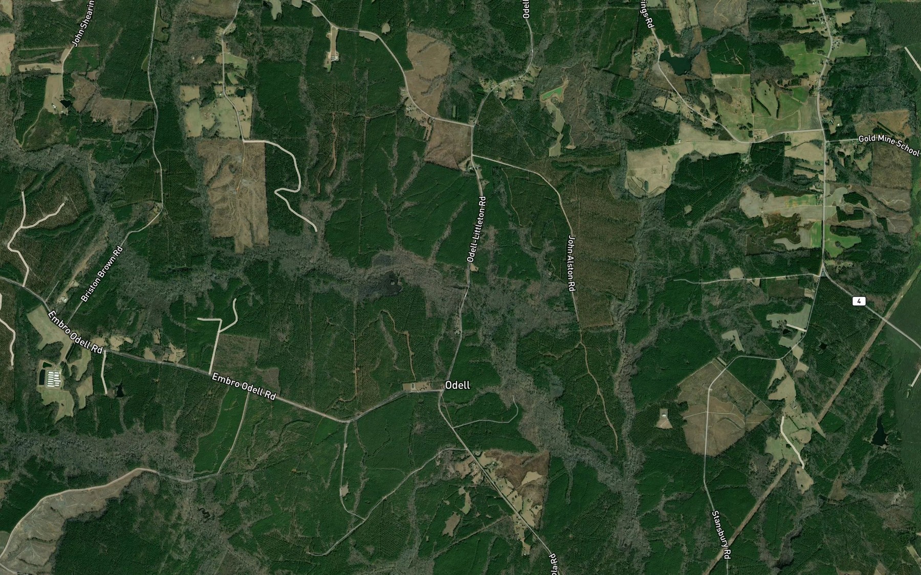 Satellite map of the Ryders Pond
