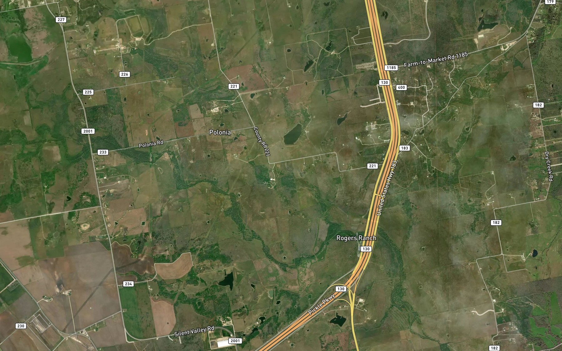 Satellite map of the Rabbit Branch