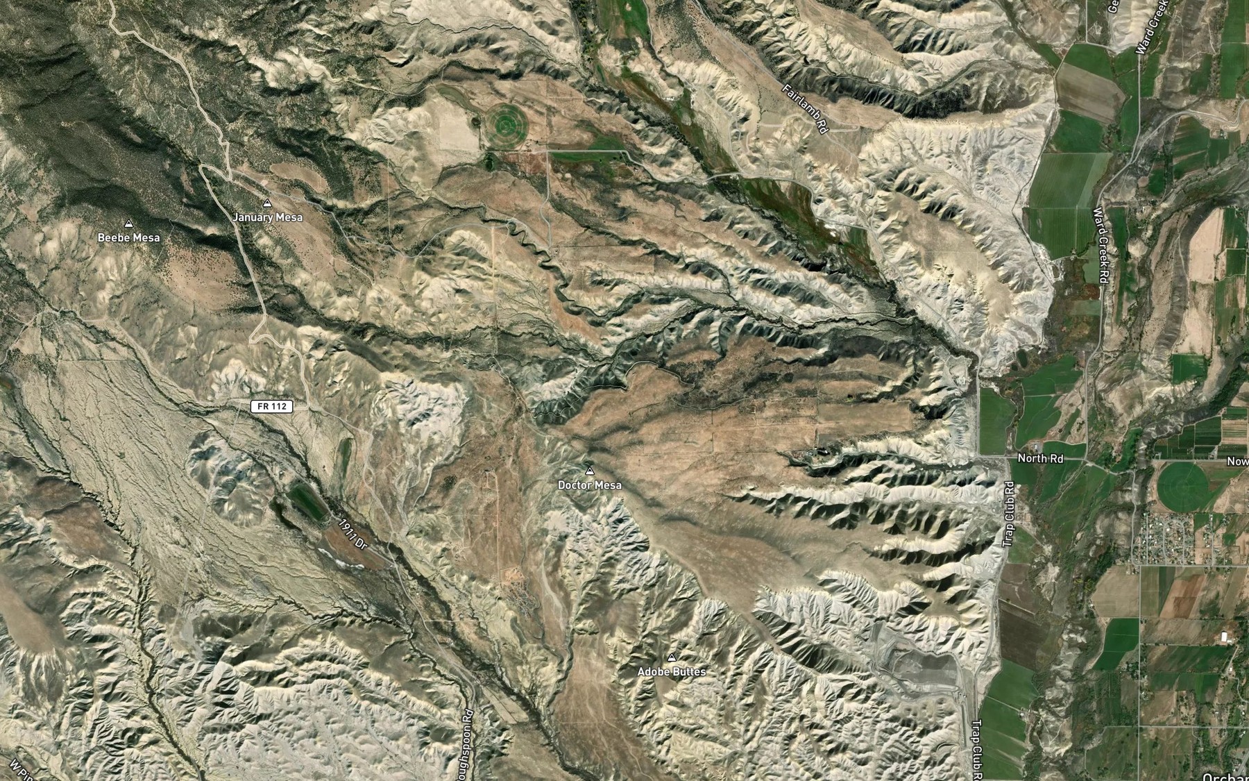 Satellite map of the Hoosier Ditch