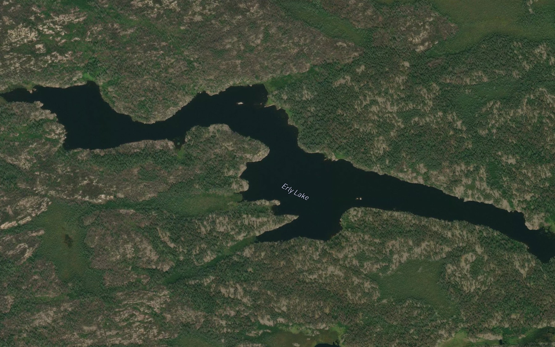 Satellite map of the Erly Lake