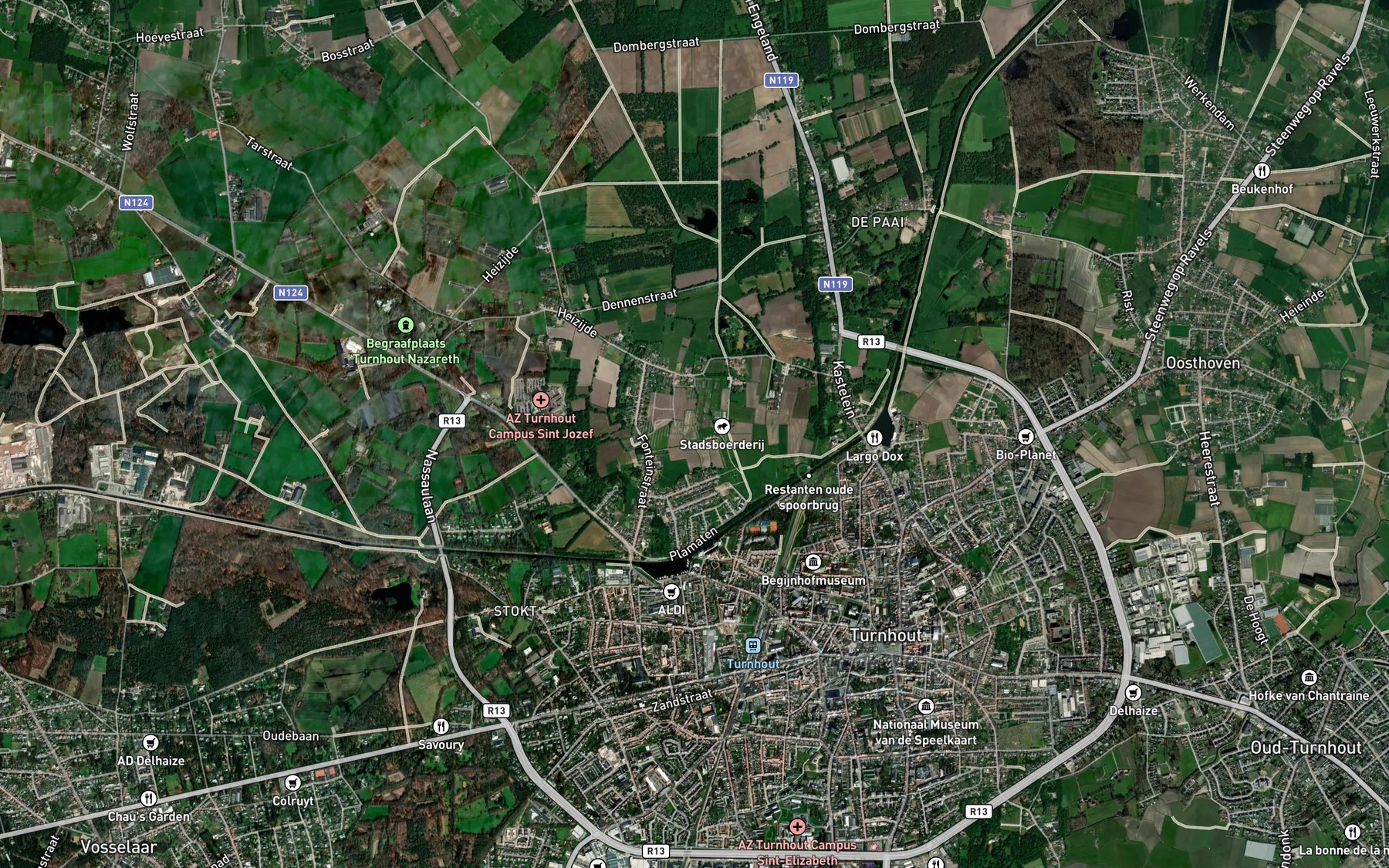Satellite map of the Zijkanaal naar Turnhout