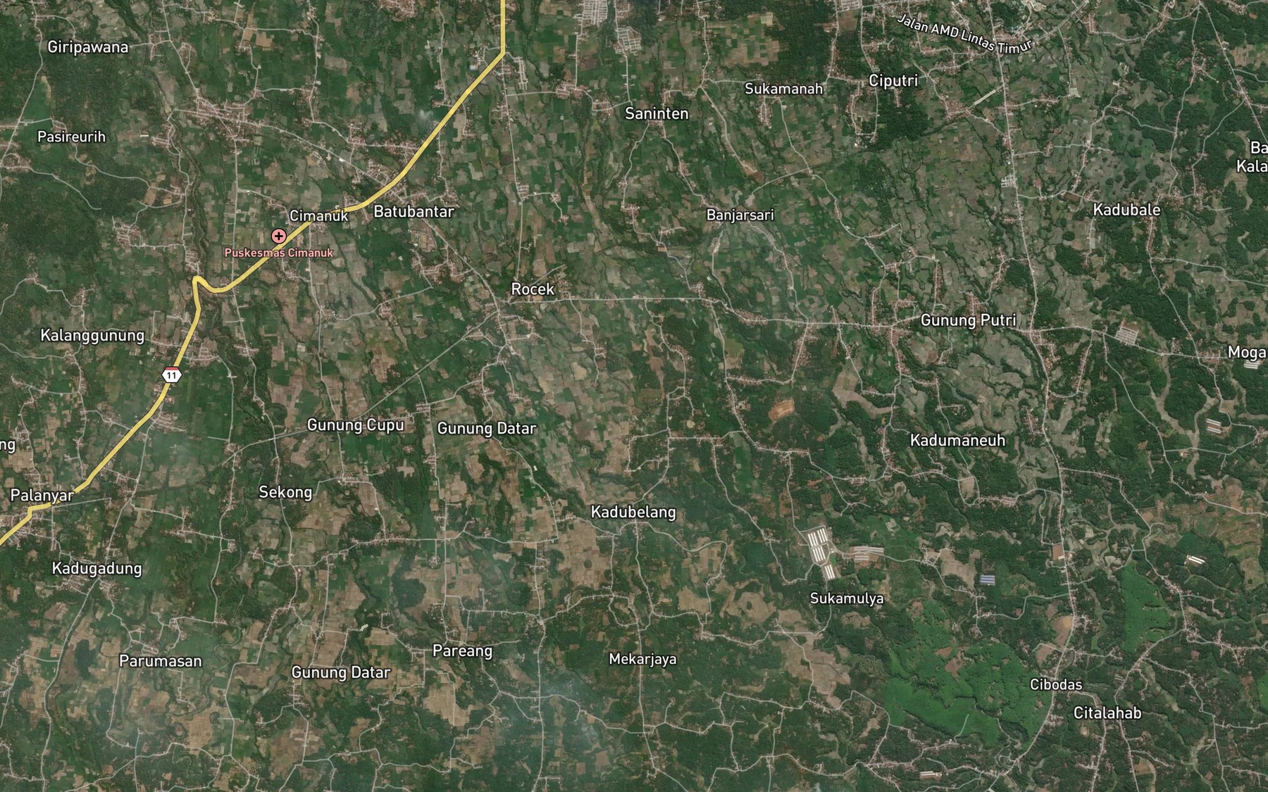Satellite map of the Ci Kaminah