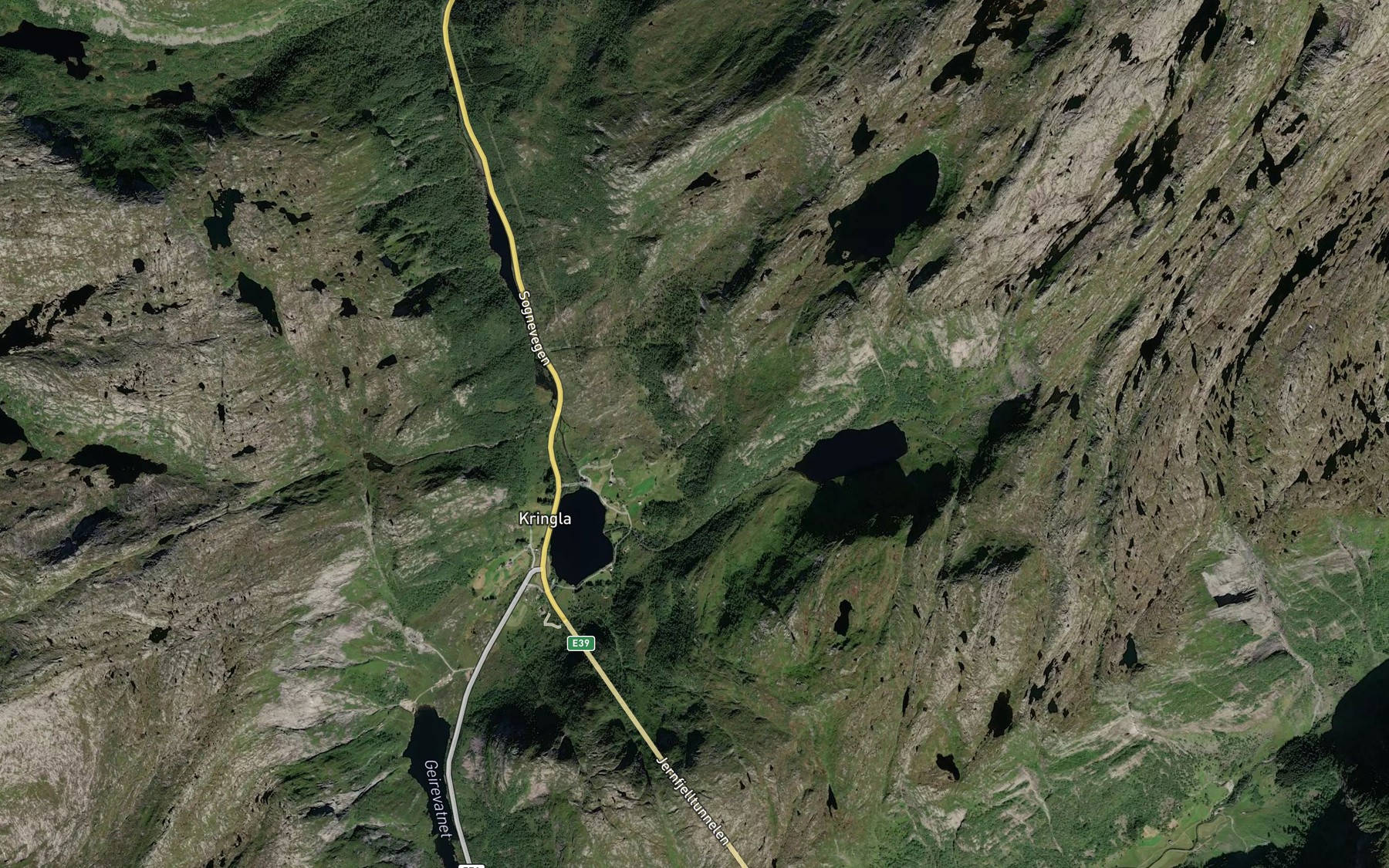 Satellite map of the Blafjellelva