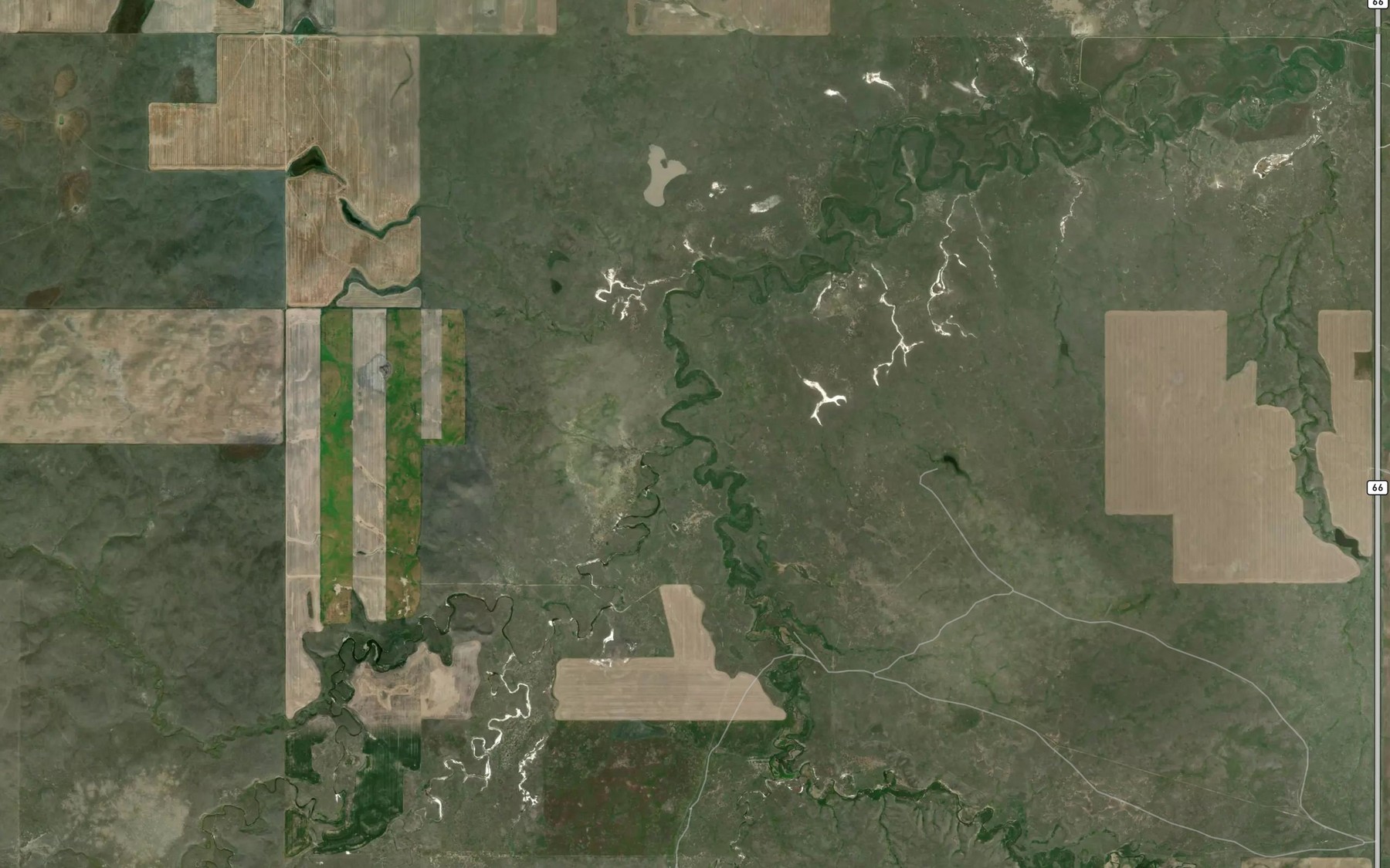Satellite map of the Little Peoples Creek