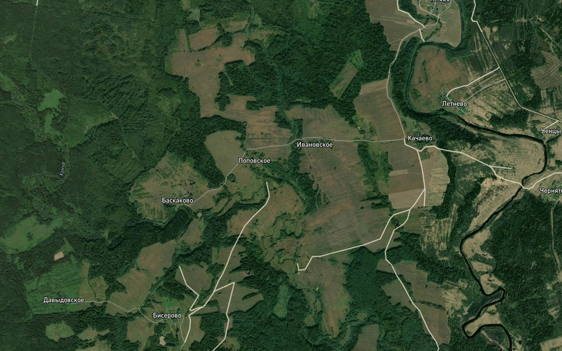 Satellite map of the Koncha
