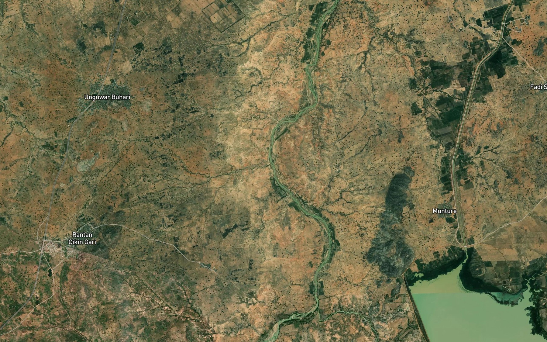 Satellite map of the River Albasu